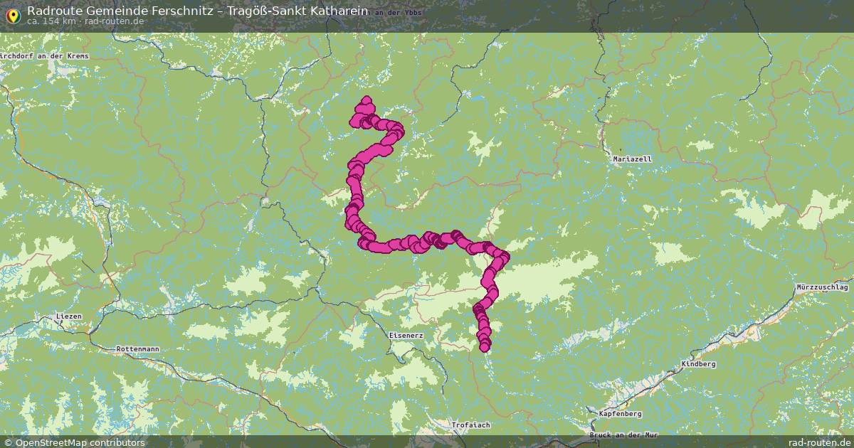 Fahrradroute Gemeinde Ferschnitz – Tragöß-Sankt Katharein