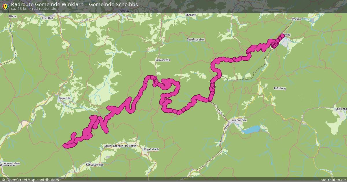Fahrradroute Gemeinde Sankt Peter In Der Au – Gemeinde Purgstall An Der Erlauf