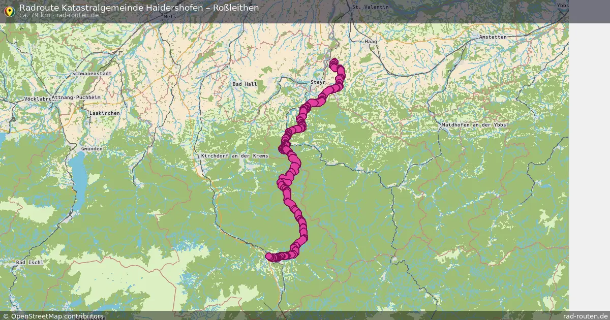Radtour Katastralgemeinde Haidershofen – Roßleithen