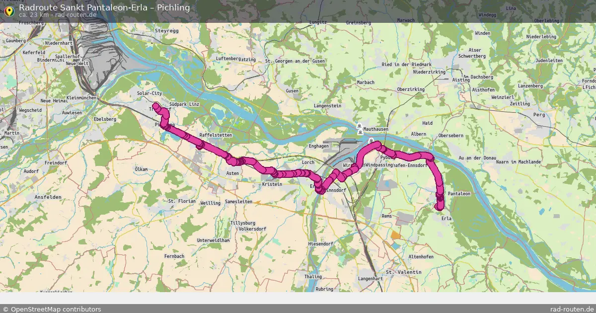 Fahrradroute Sankt Pantaleon-Erla – Pichling (23 km) – Rad-Routen.de