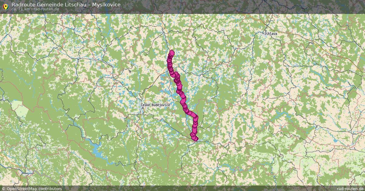 Fahrradroute Gemeinde Litschau – Myslkovice