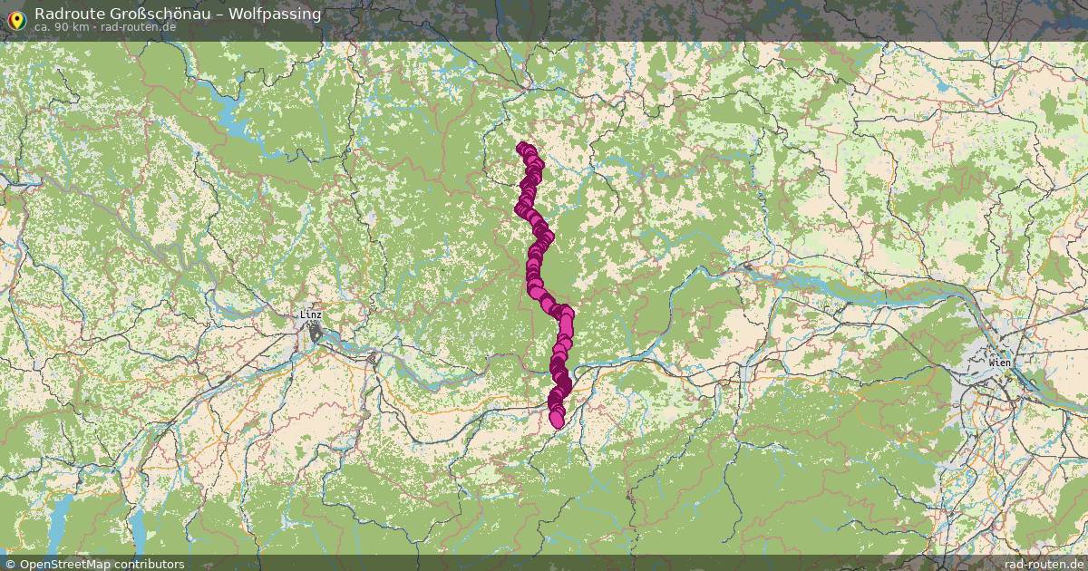 Fahrradroute Großschönau – Wolfpassing