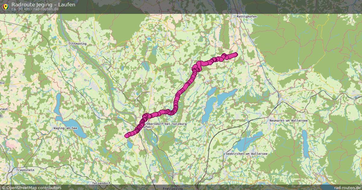 Fahrradroute Jeging – Laufen