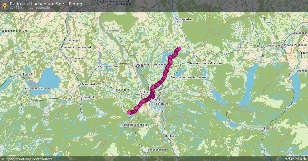 Fahrradroute Lochen Am See – Piding (45 km) – Rad-Routen.de