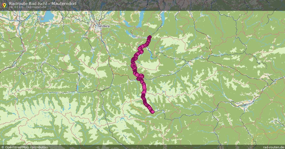 Fahrradroute Bad Ischl – Mauterndorf