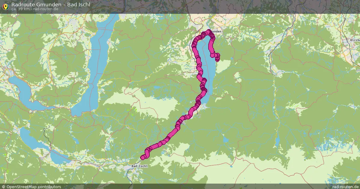 Fahrradroute Gmunden – Bad Ischl (39 km) – Rad-Routen.de