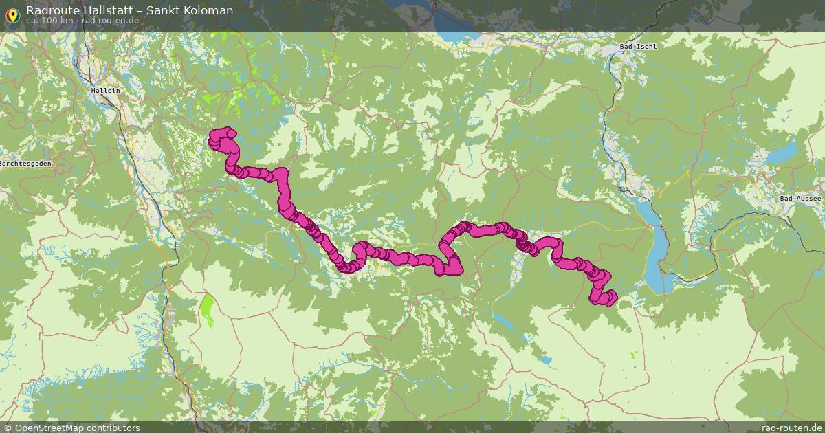 Fahrradroute Hallstatt – Sankt Koloman