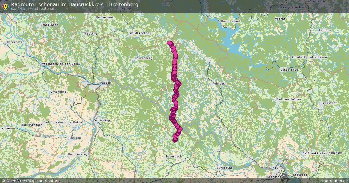 Fahrradroute Eschenau Im Hausruckkreis – Breitenberg (54 km) – Rad-Routen.de