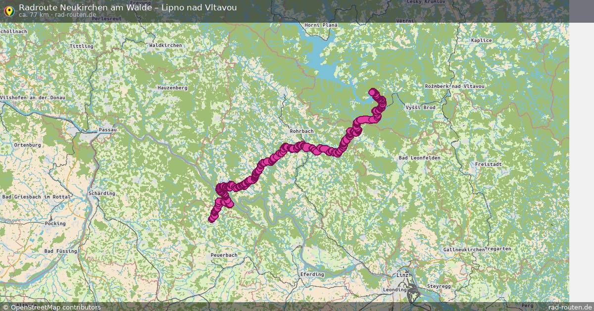 Fahrradroute Neukirchen Am Walde – Lipno Nad Vltavou