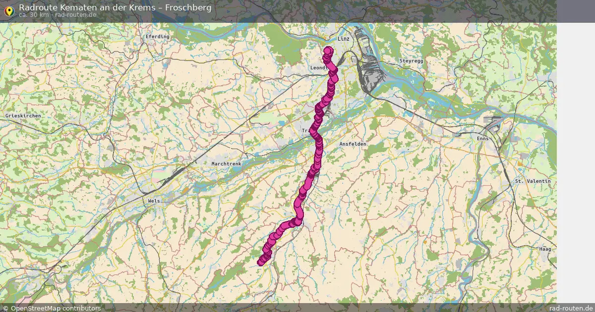 Fahrradroute Kematen An Der Krems – Froschberg (30 km) – Rad-Routen.de