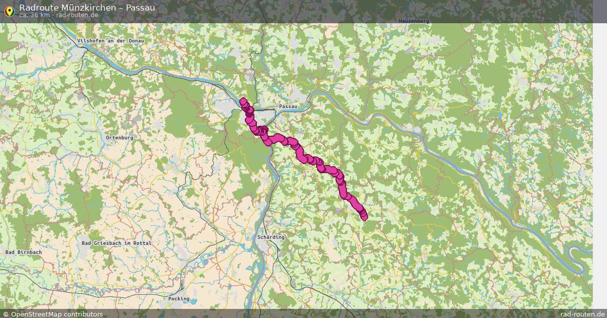 Fahrradroute Münzkirchen – Passau