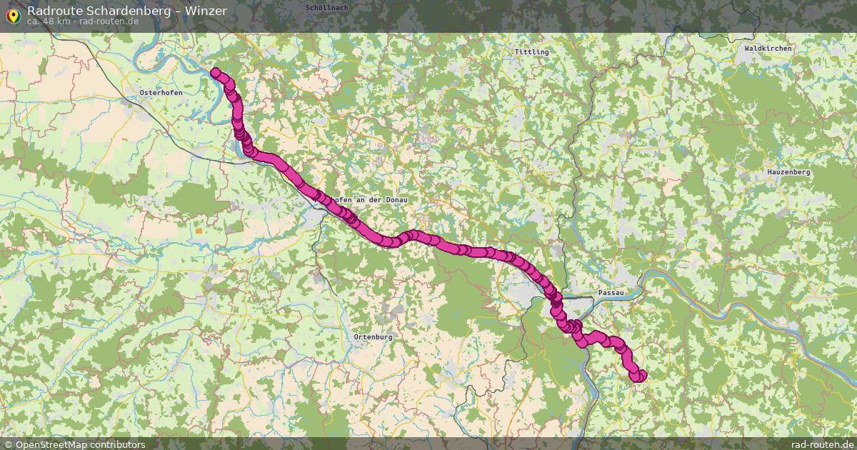 Fahrradroute Schardenberg – Winzer