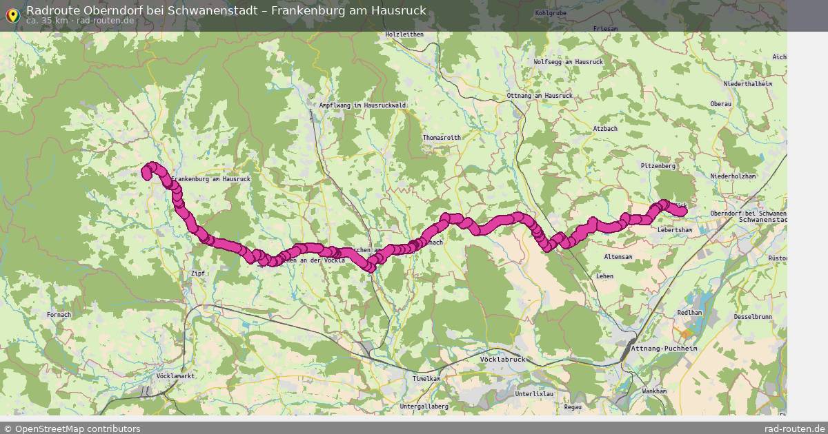 Fahrradroute Oberndorf Bei Schwanenstadt – Frankenburg Am Hausruck