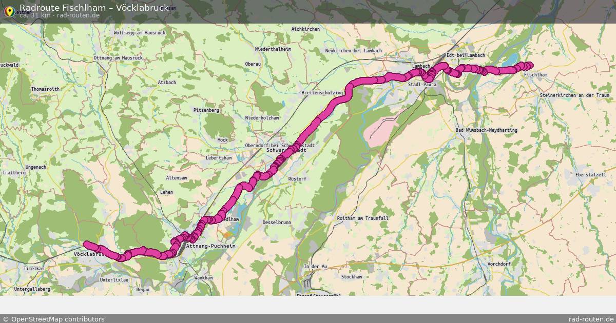 Fahrradroute Fischlham – Vöcklabruck