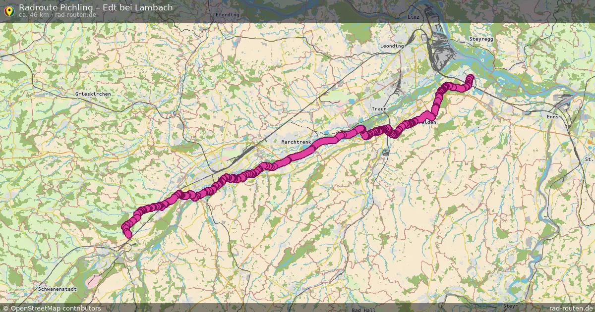 Fahrradroute Pichling – Edt Bei Lambach (46 km) – Rad-Routen.de