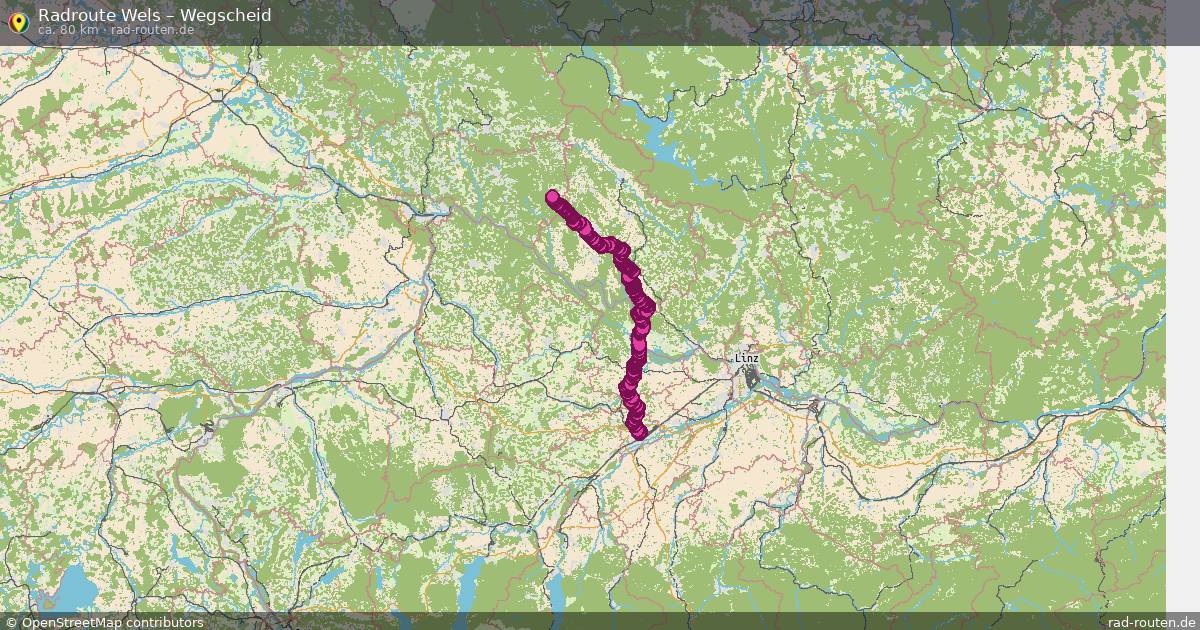 Fahrradroute Wels – Wegscheid (80 km) – Rad-Routen.de