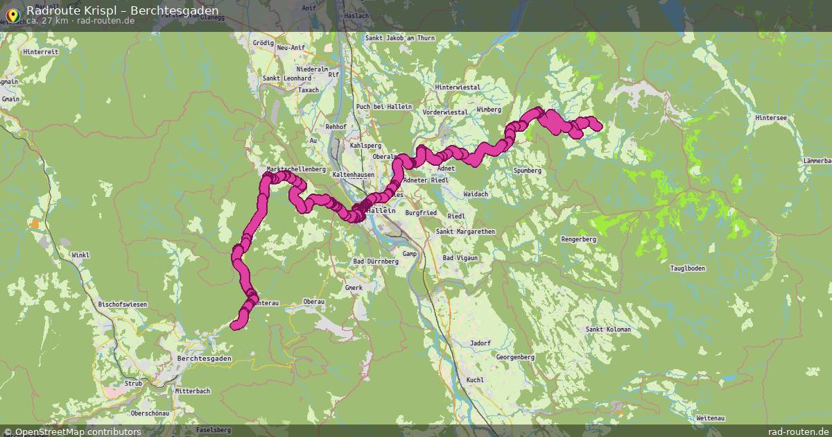 Fahrradroute Krispl – Berchtesgaden