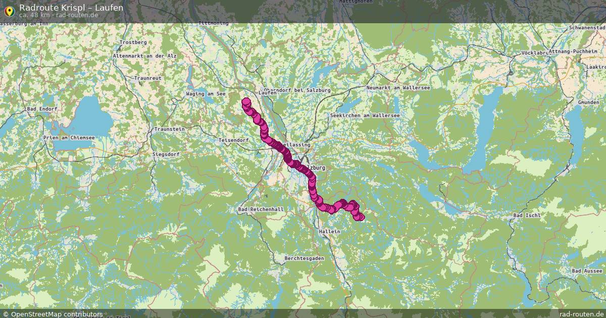 Fahrradroute Krispl – Laufen