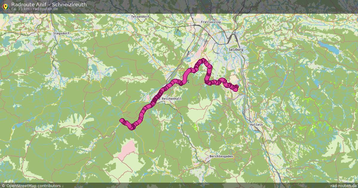 Fahrradroute Anif – Schneizlreuth
