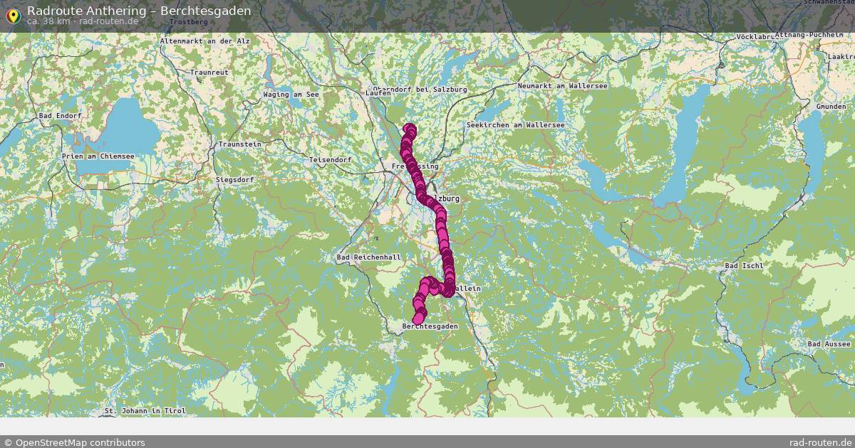Fahrradroute Anthering – Berchtesgaden