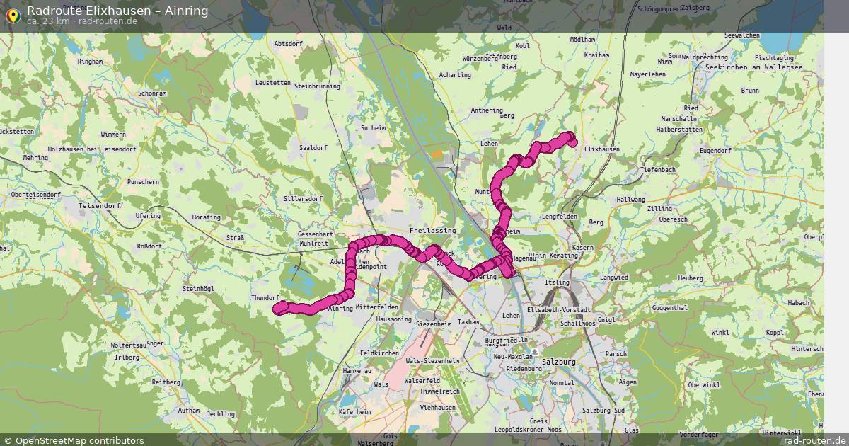 Fahrradroute Elixhausen – Ainring