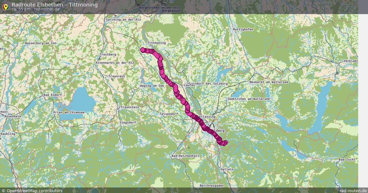 Fahrradroute Elsbethen – Tittmoning