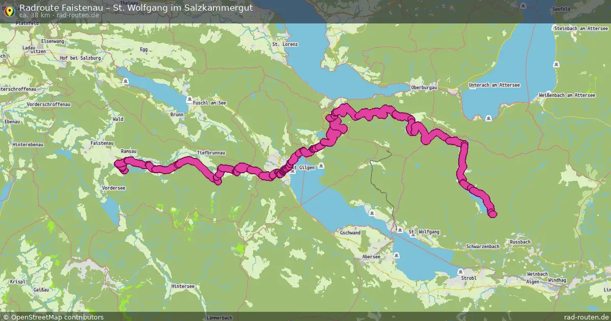 Radtour Faistenau – St. Wolfgang Im Salzkammergut