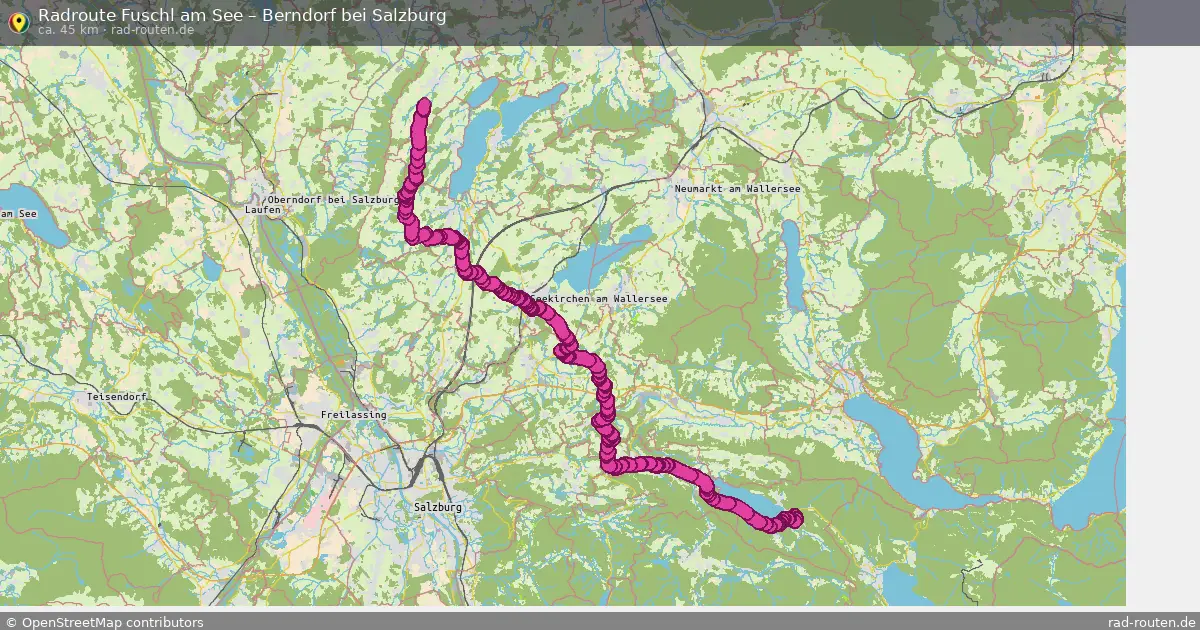 Fahrradroute Fuschl Am See – Berndorf Bei Salzburg
