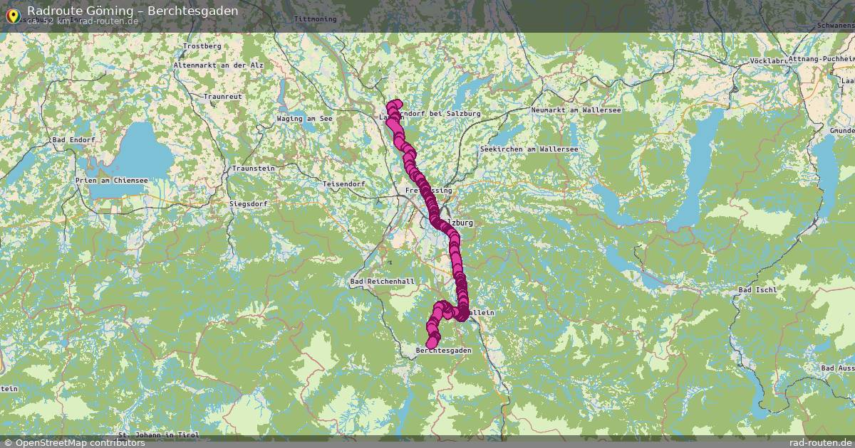 Fahrradroute Göming – Berchtesgaden