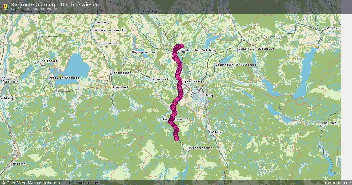 Fahrradroute Göming – Bischofswiesen