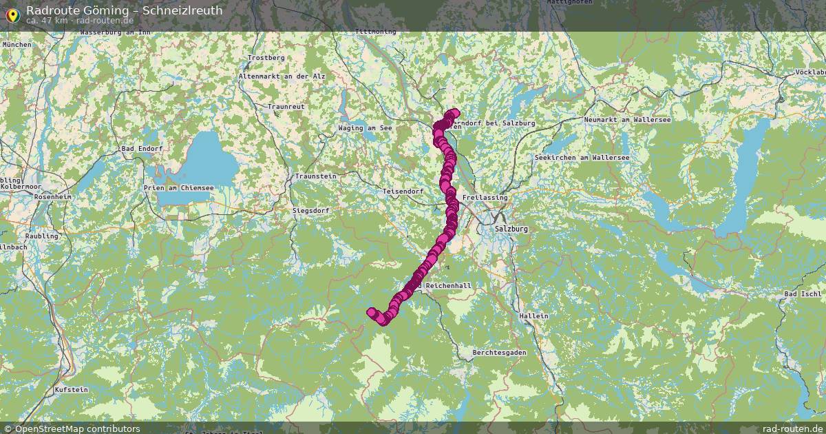Fahrradroute Göming – Schneizlreuth