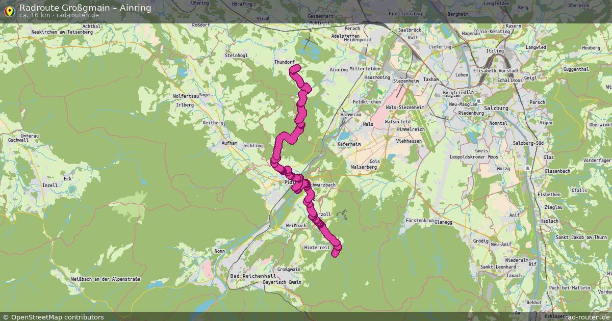 Fahrradroute Großgmain – Ainring