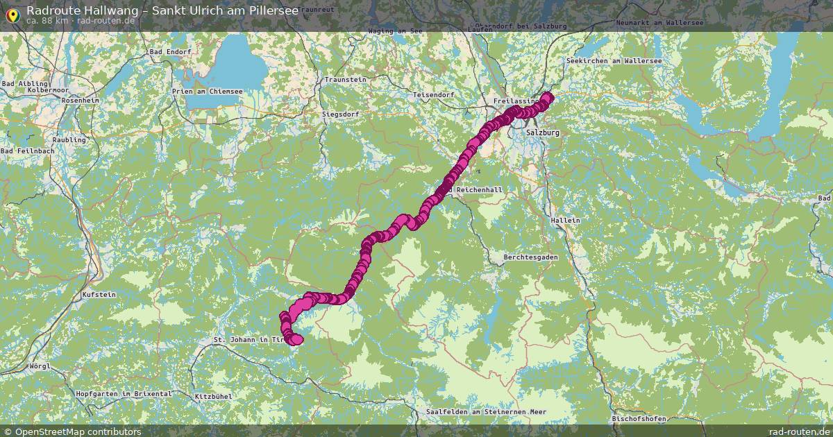Fahrradroute Hallwang – Sankt Ulrich Am Pillersee