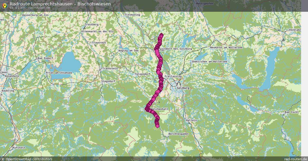 Fahrradroute Lamprechtshausen – Bischofswiesen