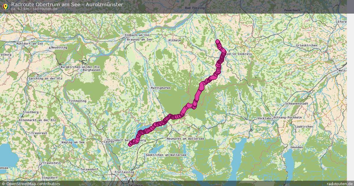 Fahrradroute Obertrum Am See – Aurolzmünster