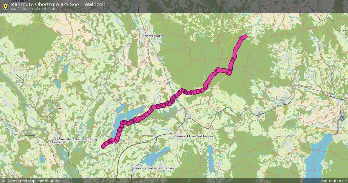 Fahrradroute Obertrum Am See – Waldzell