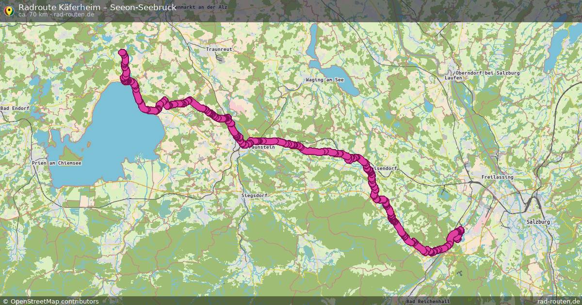 Fahrradroute Käferheim – Seeon-Seebruck