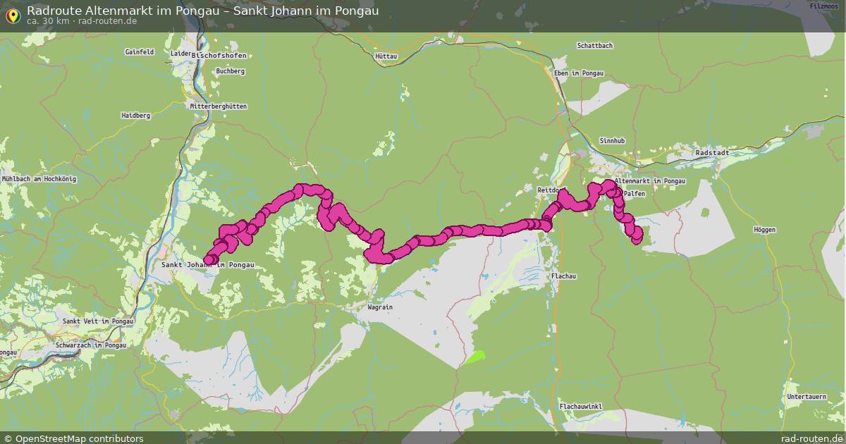 Fahrradroute Altenmarkt Im Pongau – Sankt Johann Im Pongau