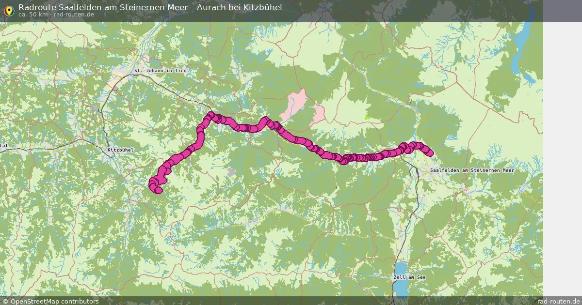 Fahrradroute Saalfelden Am Steinernen Meer – Aurach Bei Kitzbühel
