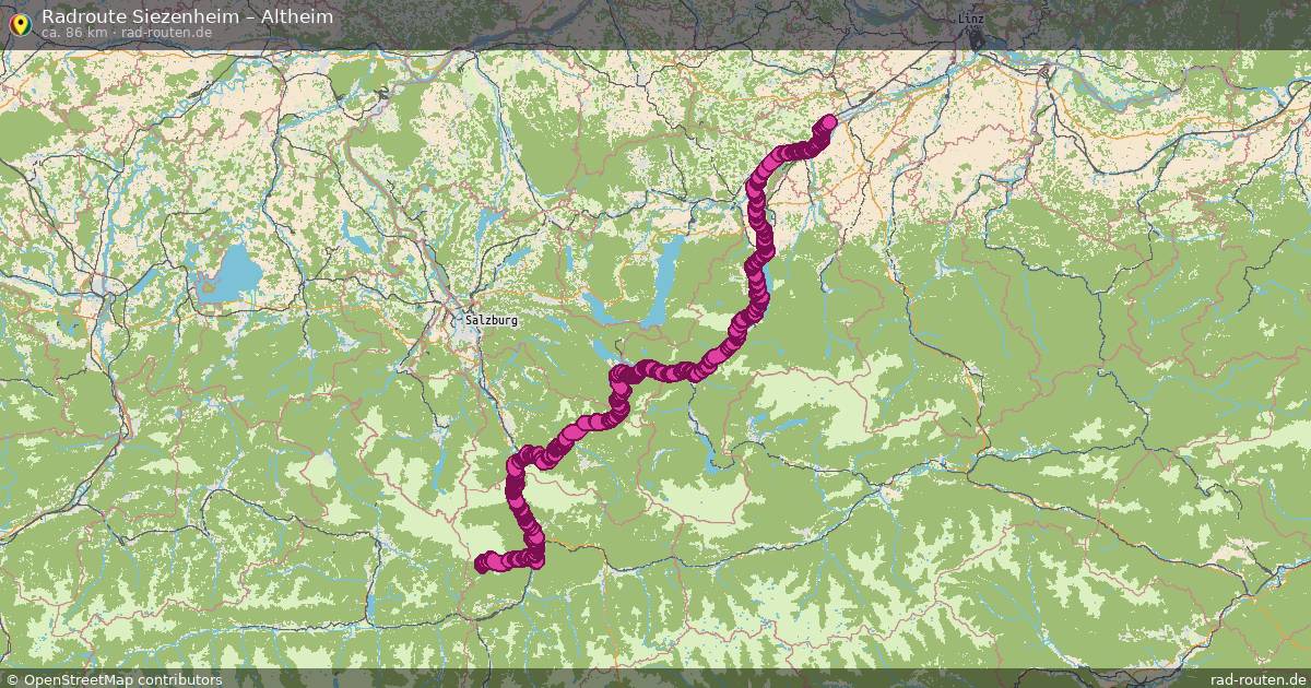 Fahrradroute Siezenheim – Altheim