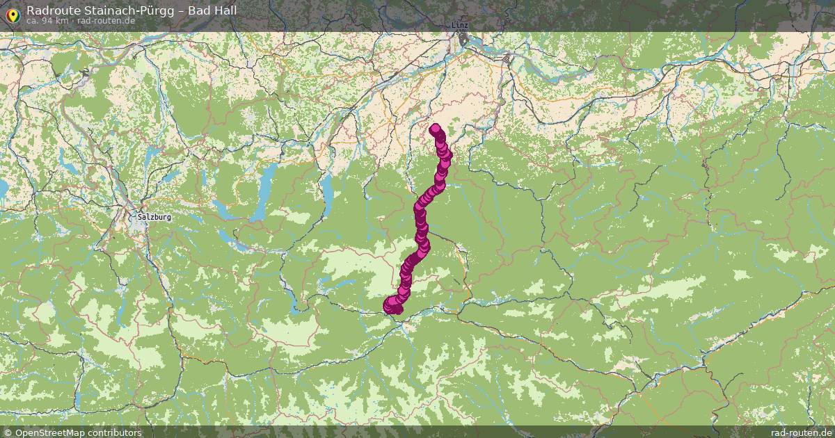 Fahrradroute Stainach-Pürgg – Bad Hall