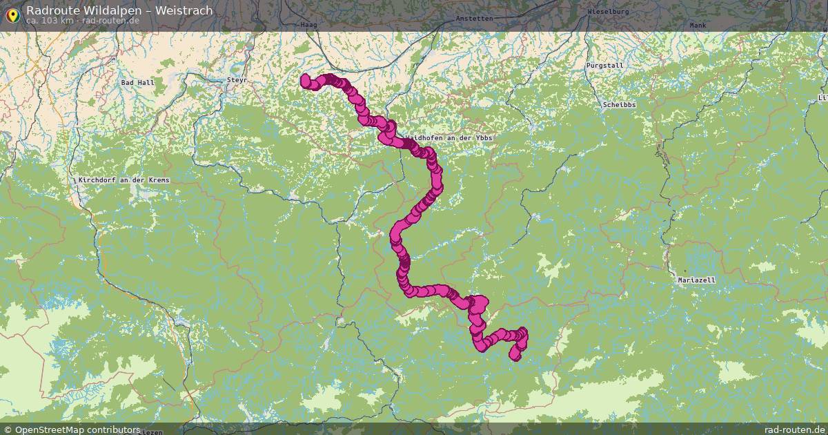 Fahrradroute Wildalpen – Weistrach