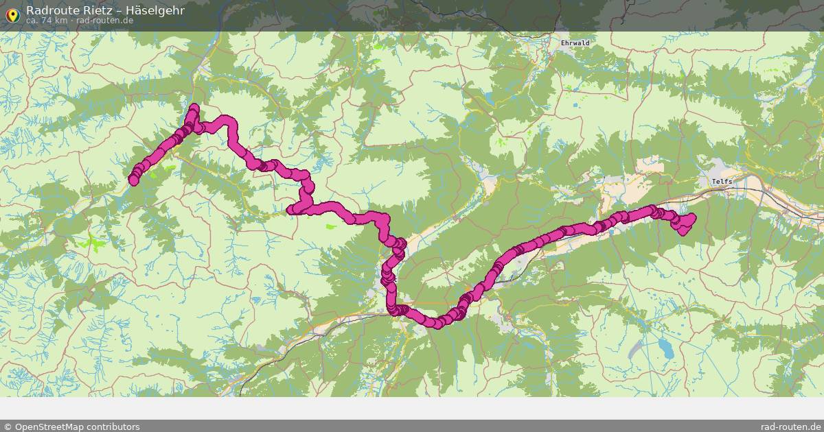 Fahrradroute Rietz – Häselgehr