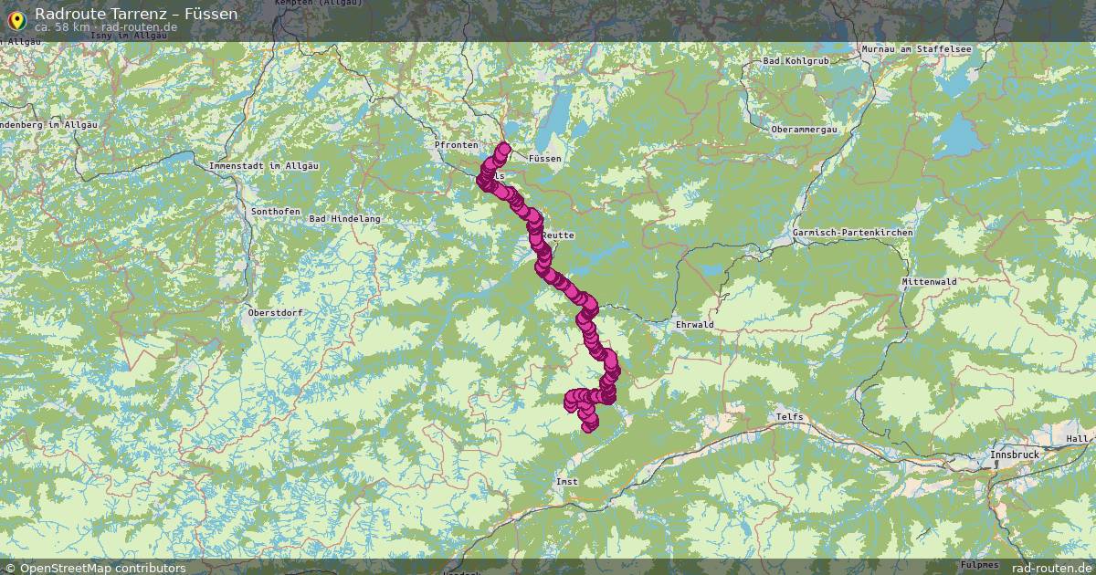 Fahrradroute Tarrenz – Füssen