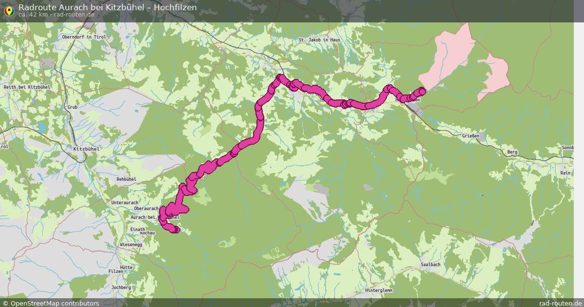 Fahrradroute Aurach Bei Kitzbühel – Hochfilzen