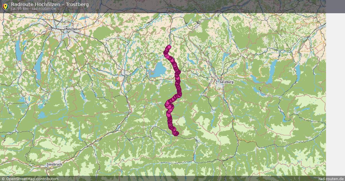 Fahrradroute Hochfilzen – Trostberg