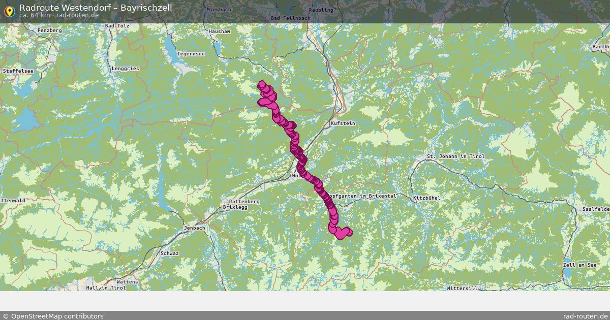 Fahrradroute Westendorf – Bayrischzell