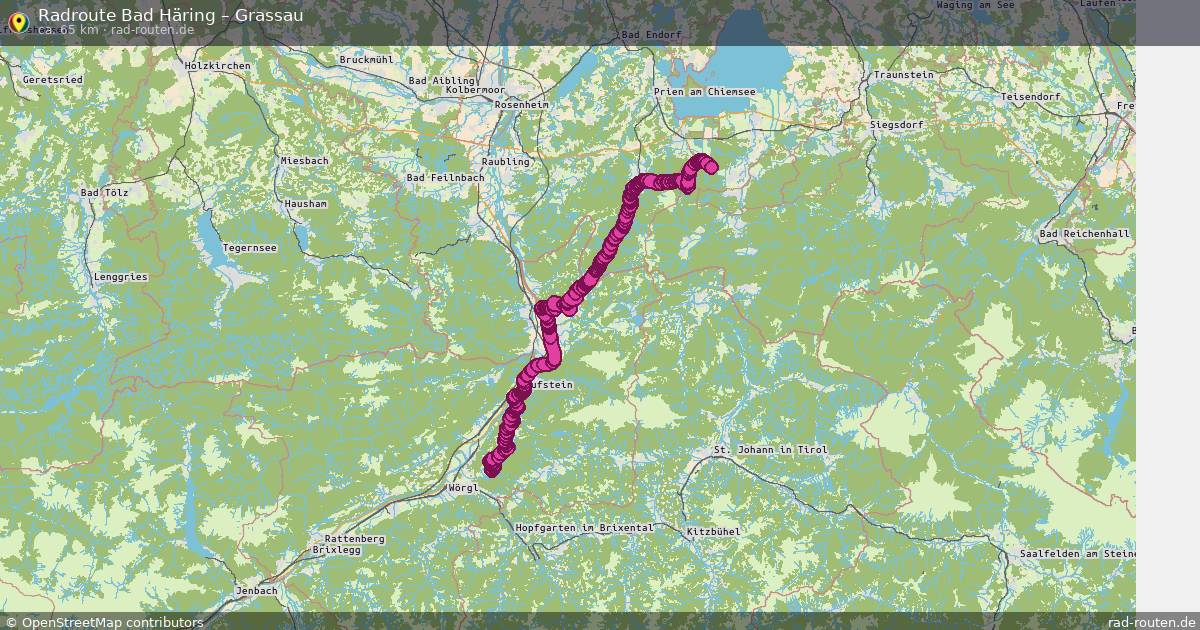 Fahrradroute Bad Häring – Grassau