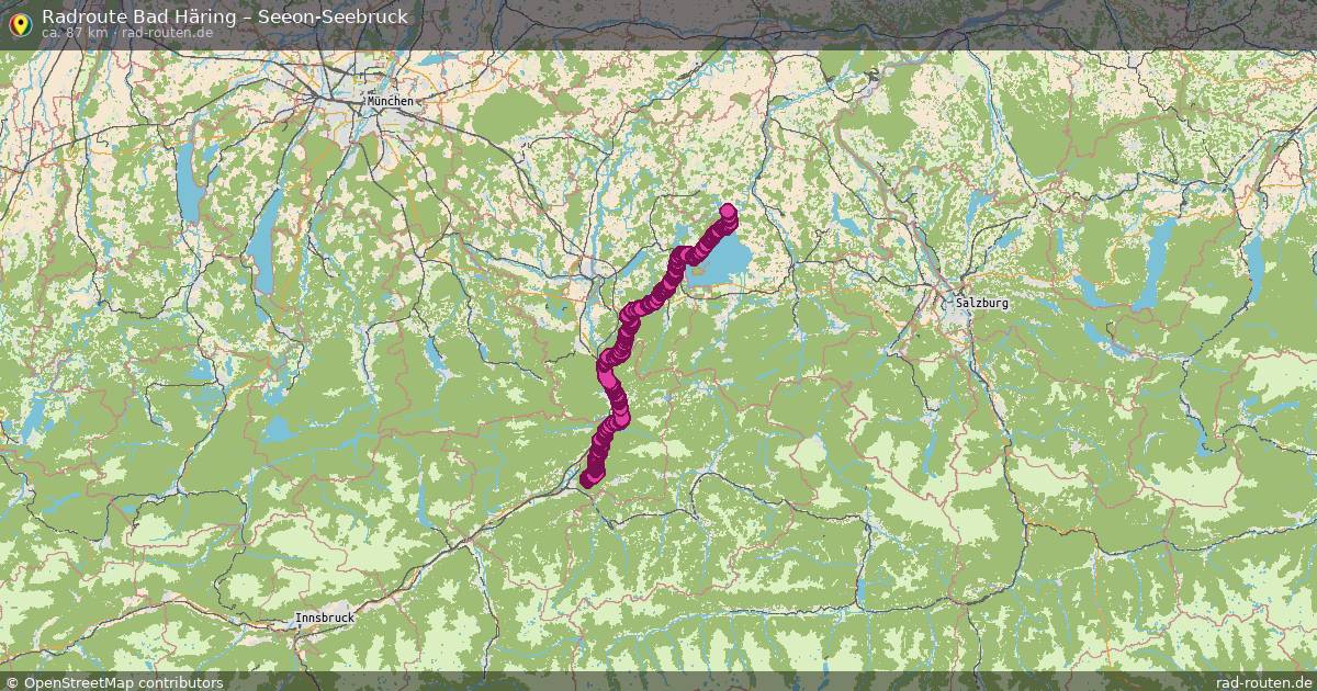 Fahrradroute Bad Häring – Seeon-Seebruck
