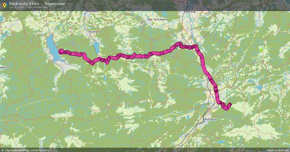 Fahrradroute Ebbs – Tegernsee